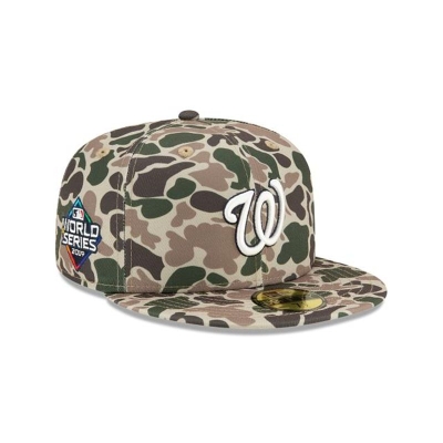 Sapca New Era Washington Nationals MLB Duck Camo 59FIFTY Fitted - Verzi